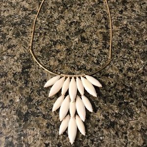 Macy’s white & gold necklace. Tags on.